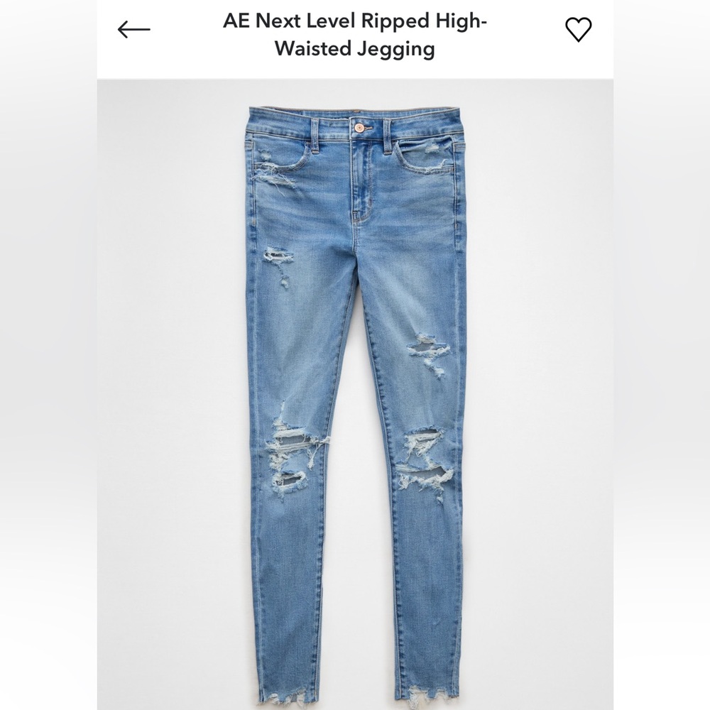 American Eagle Next Level Stretch skinny distressed jeans size 2